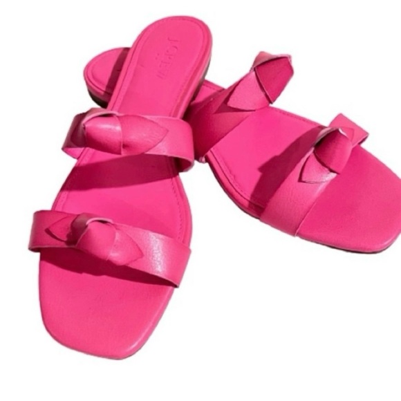 🎀HOST PICK🎀- NWOT- J. Crew Bright Pink Double Knotted Bow Sandals - Picture 2 of 6